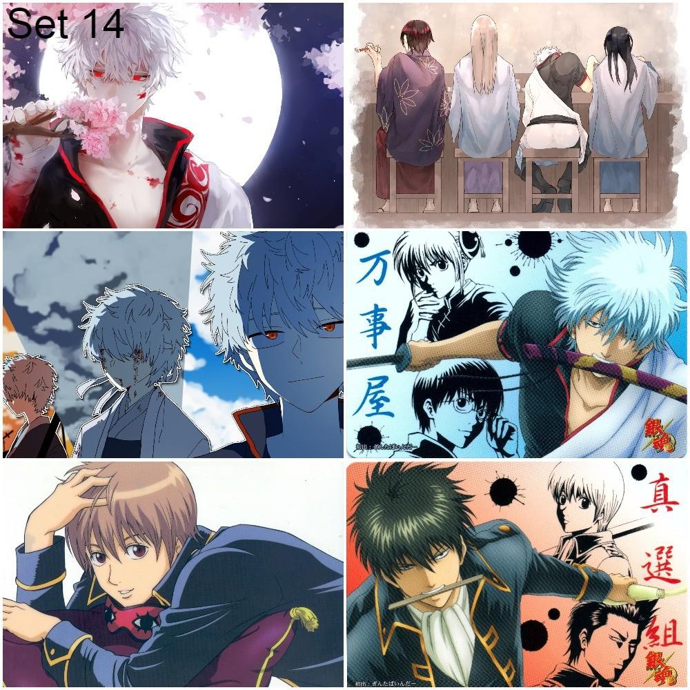 Bộ 6 Áp phích - Poster Anime Gintama - Linh hồn bạc (2) (bóc dán) - A3, A4, A5