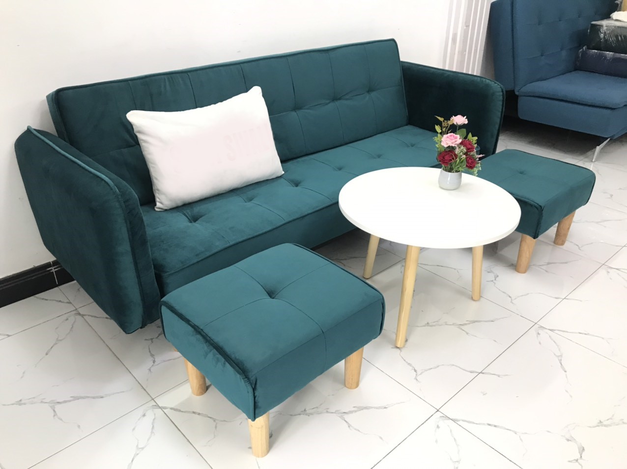 Bộ ghế sofa giường sofa bed tay vịn phòng khách salon sivali01 sopha