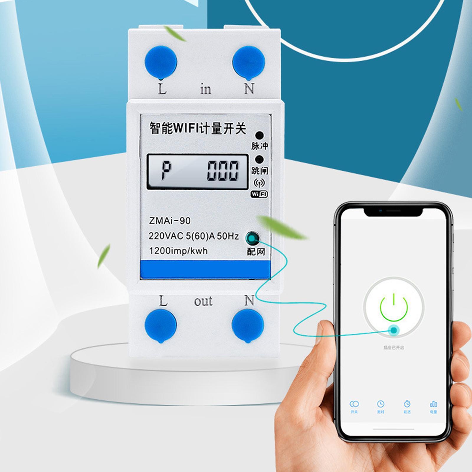 Intelligent Smart Energy Meter Watt Meter WiFi Power Meter for Hotels Home