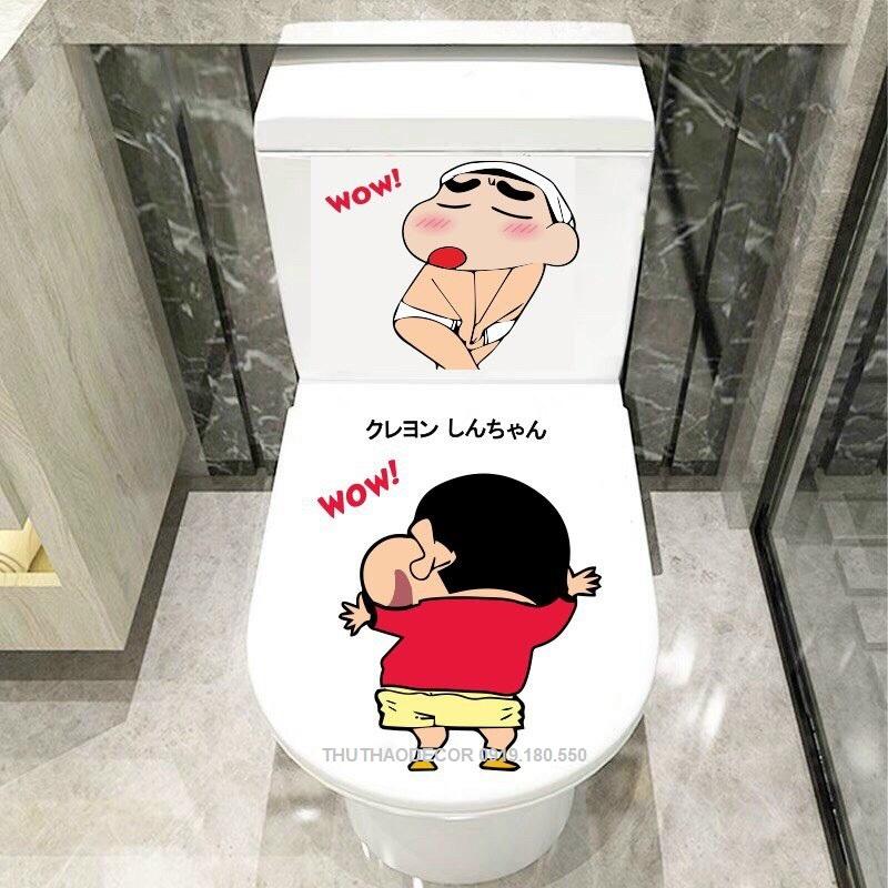 Decal dán Toilet SHIN BÚT CHÌ - Trang trí nhà cửa