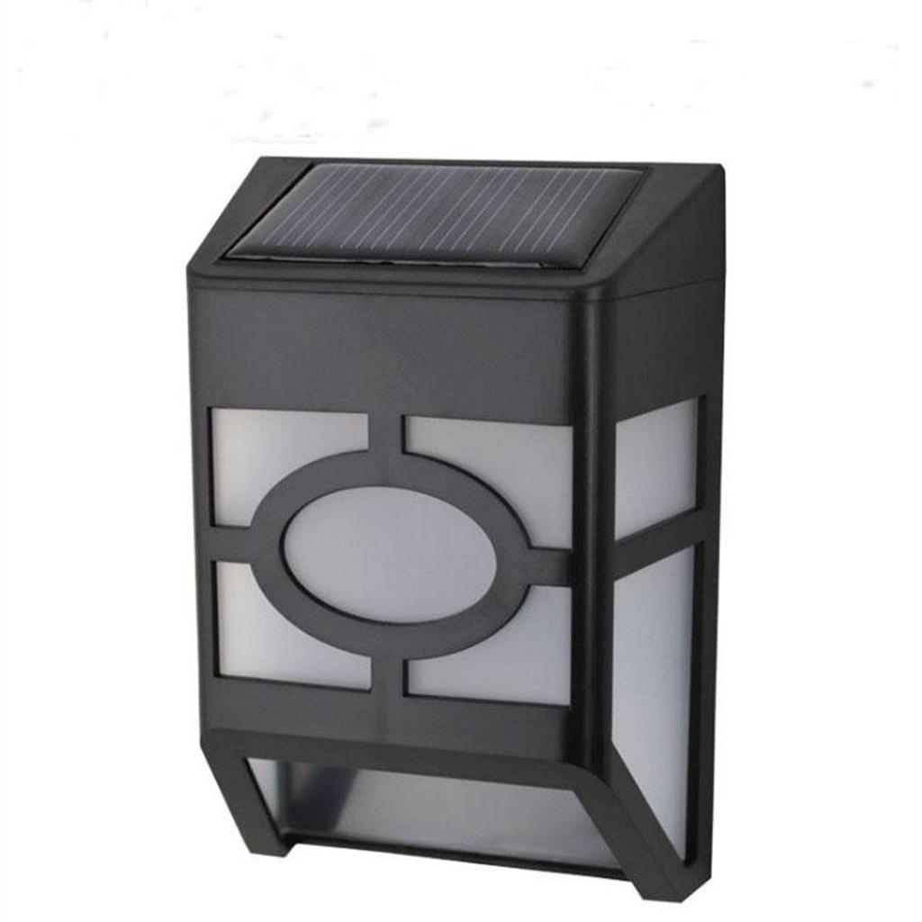 2Pcs LED Solar Power Wall Light Warm Light for Outdoor Patio Garden Yard