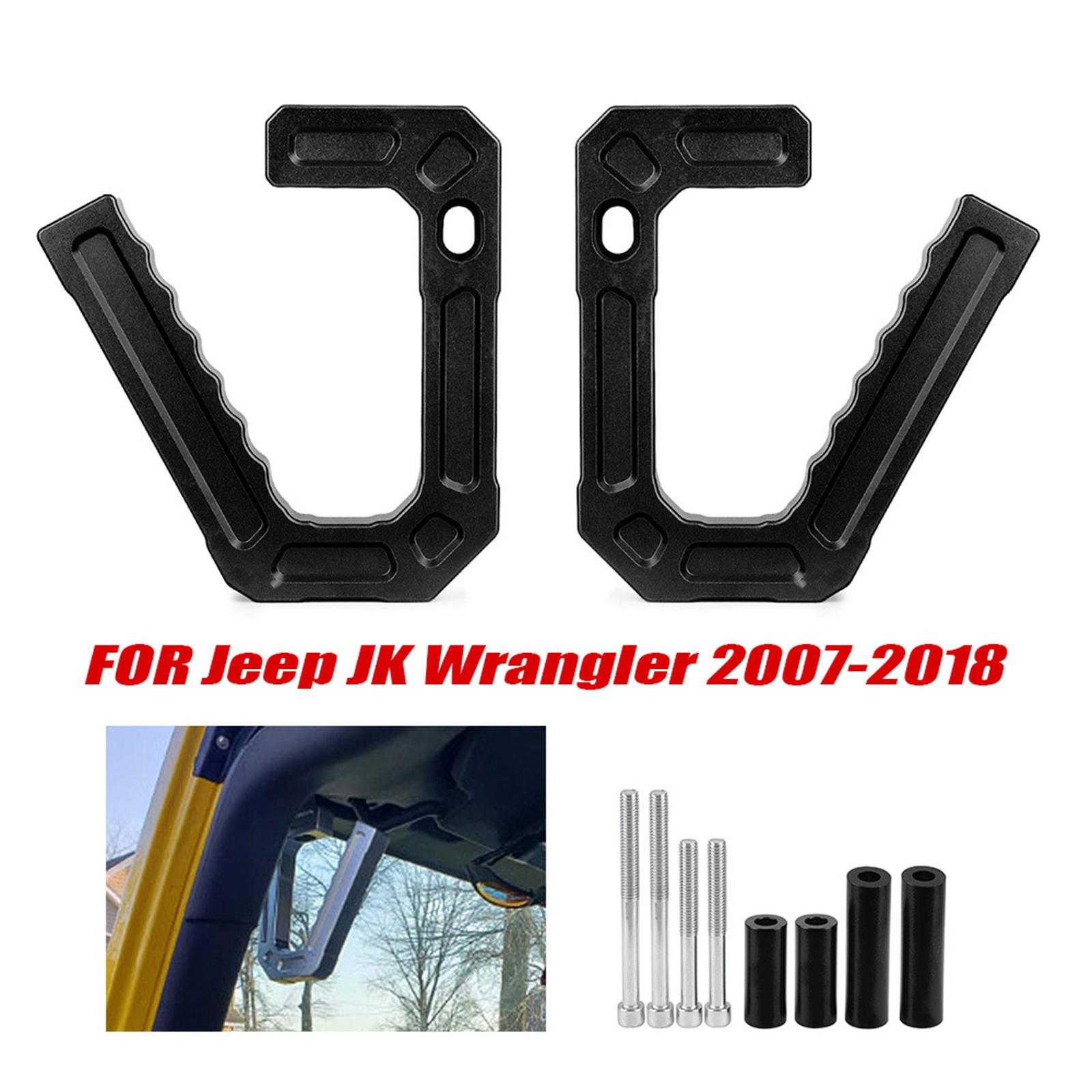 Heavy Duty Aluminum Alloy Interior Grab Handles Grips Car Decoration Supplies for Wrangler 2007-2018 Driving 2Pieces