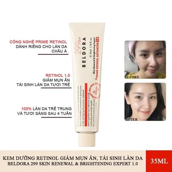 Kem Dưỡng Retinol Giảm Mụn Ẩn Tái Sinh Làn Da Beldora 299 Skin Renewal &amp;amp; Brightening Expert 1.0 35ml