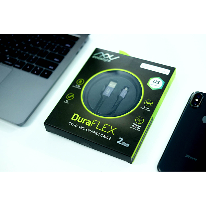 Cáp Innostyle Duraflex 1.5M USB-A To Lightning MFI Iphone/Ipad/Ipod/AirPod IAL150 (Kevlar) – Hàng Chính Hãng