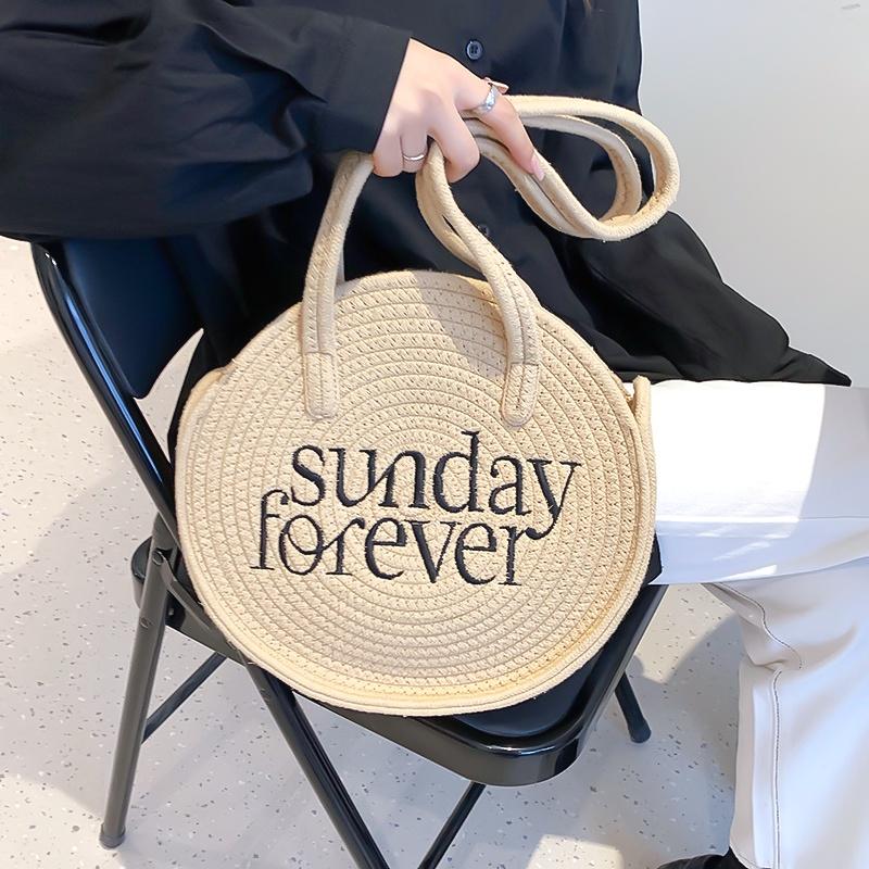 Túi xách nữ đeo chéo tote Sunday Forever bằng cói hot trend 2023 - TX14