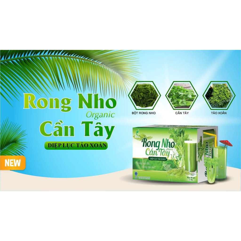 RONG NHO CẦN TÂY OGARNIC - DIỆP LỤC /TẢO XOẮN