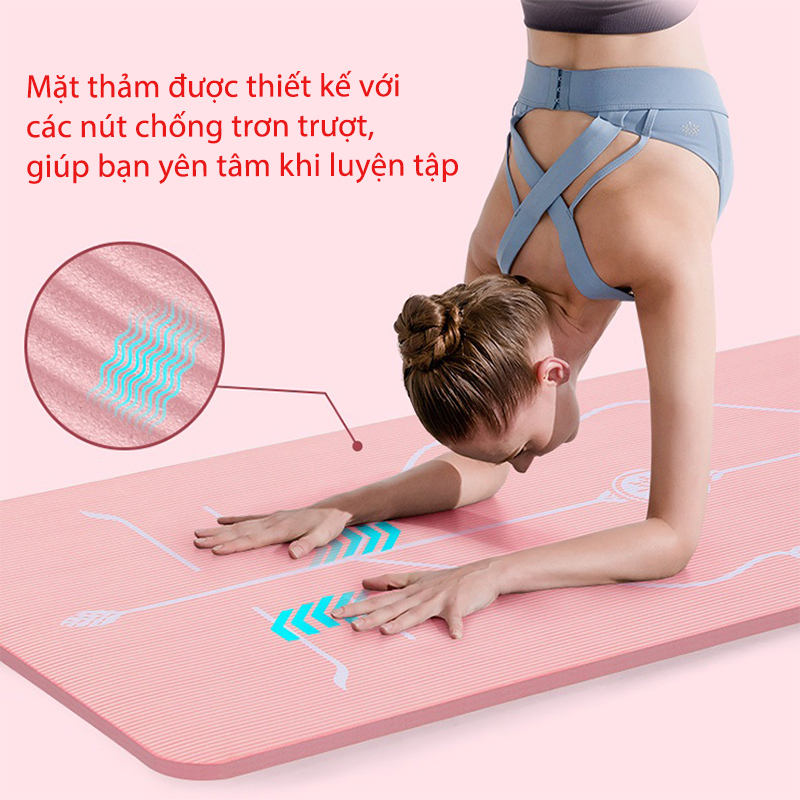 Combo Thảm Định Tuyến 2 Lớp 6mm + 2 Gạch In Hoa Văn Cao Cấp- YOGA QG, Thấm Hút Đàn Hồi Tốt, Chất Liệu Cao Su Tự Nhiên, Thân Thiện, Màu Sắc Sang Trọng, Độ Nén Cao, Bỗ Trợ Cho Các Bài Tập Yoga, Tăng Thêm Các Động tác Linh Hoạt. Hàng Chính Hãng