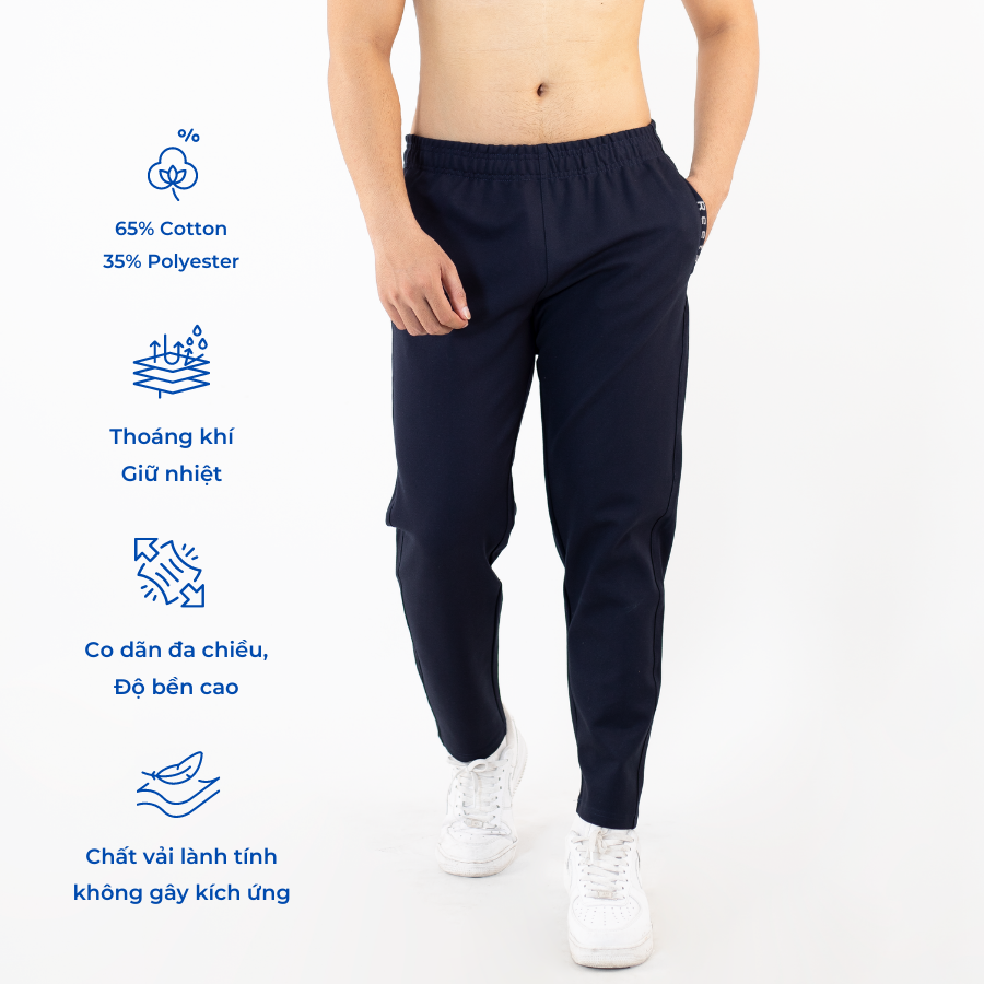 Quần Dài Thể Thao nam REETA Basic Daily Thun Cotton Co Dãn Dày Dặn Phom Quần Trẻ Trung Năng Động - A2175