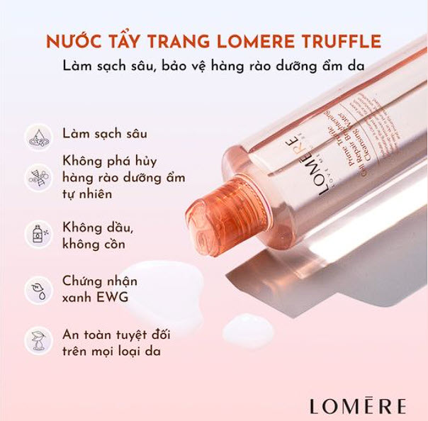 Nước tẩy trang làm sạch sâu Lomere Prime Truffle Cell Repair Brightening Cleansing Water 300ml