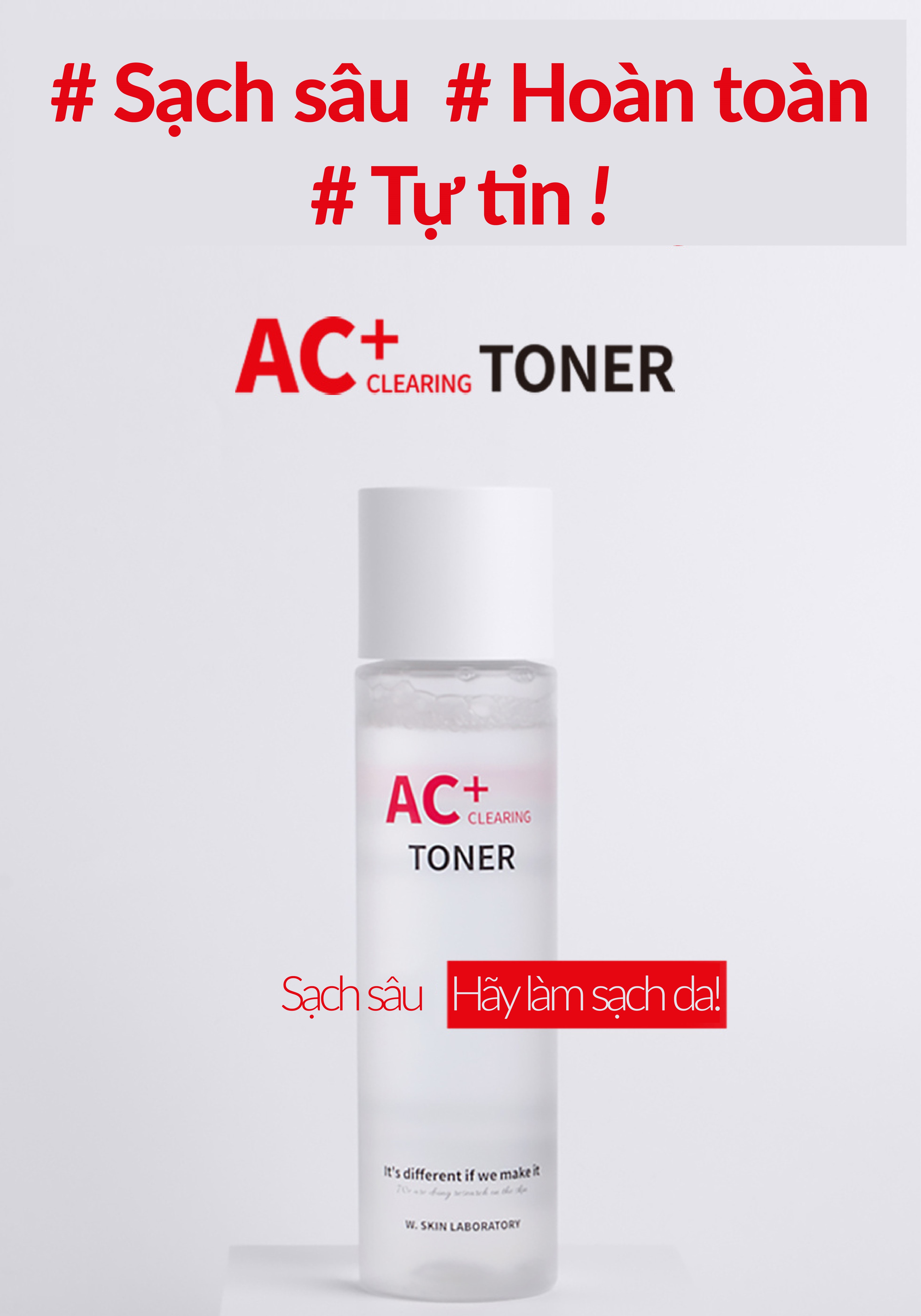 Nước cân bằng làm dịu da mụn AC+ CLEARING TONER