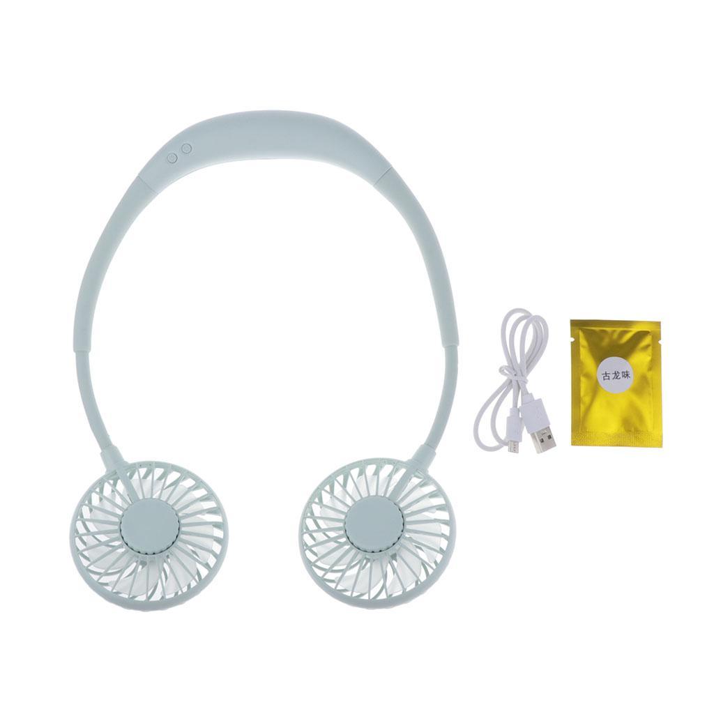 USB Rechargeable Neckband Fan Hands Free Portable Wearable Mini Fan