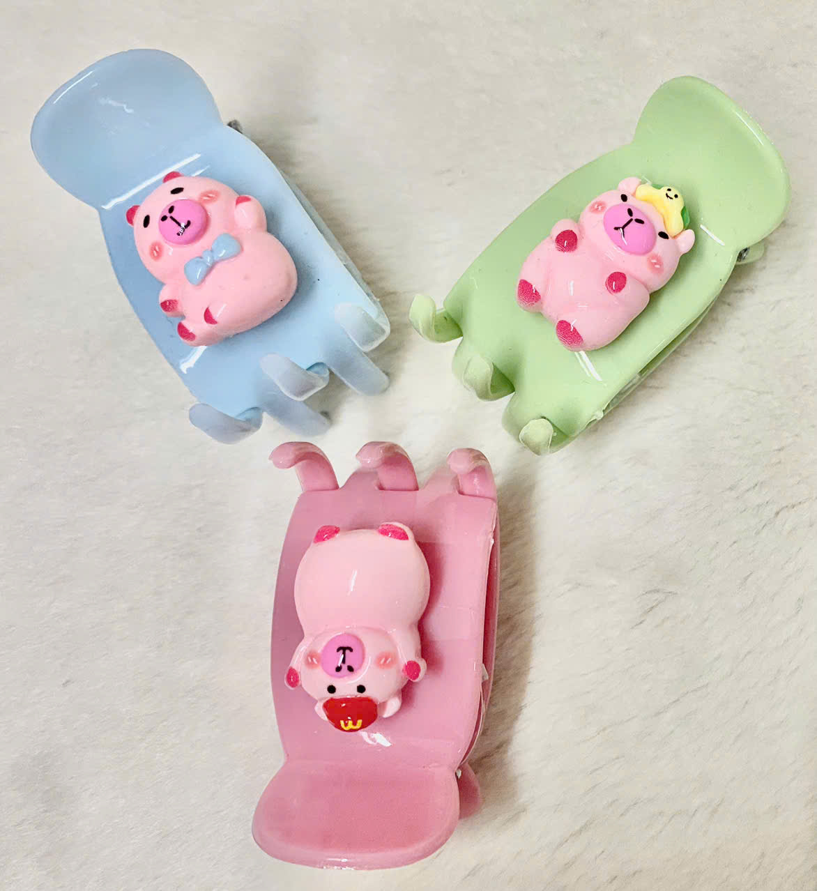 Combo 3 kẹp tóc càng cua capybara dễ thương
