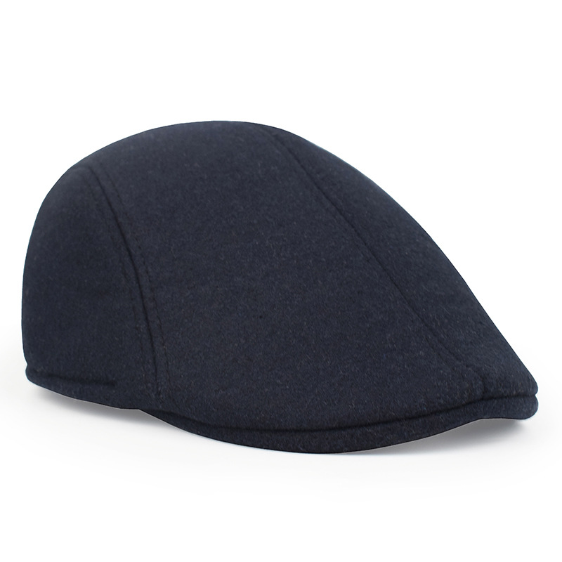 Nón mữ beret nam nữ giữ ấm vải nỉ 2 lớp dày mũ nồi lưỡi trai nón mỏ vịt dona23122401