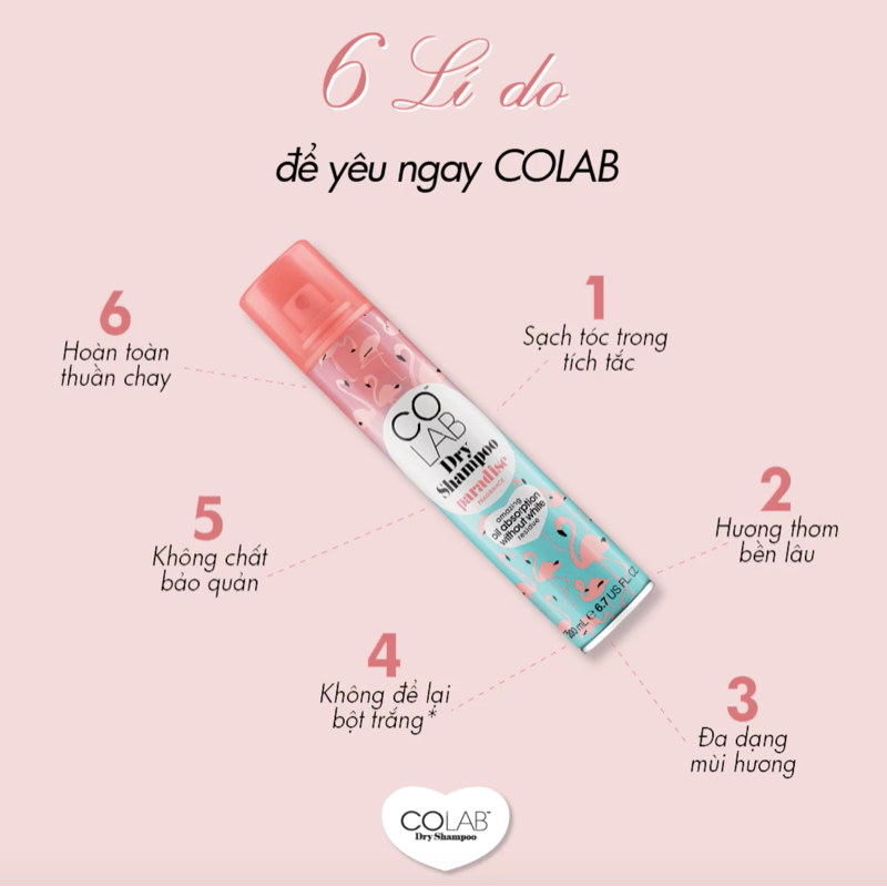 Combo Dầu Gội Khô Colab Original 200ml và Kem Đánh Răng Làm Trắng Răng Blanx 50ml