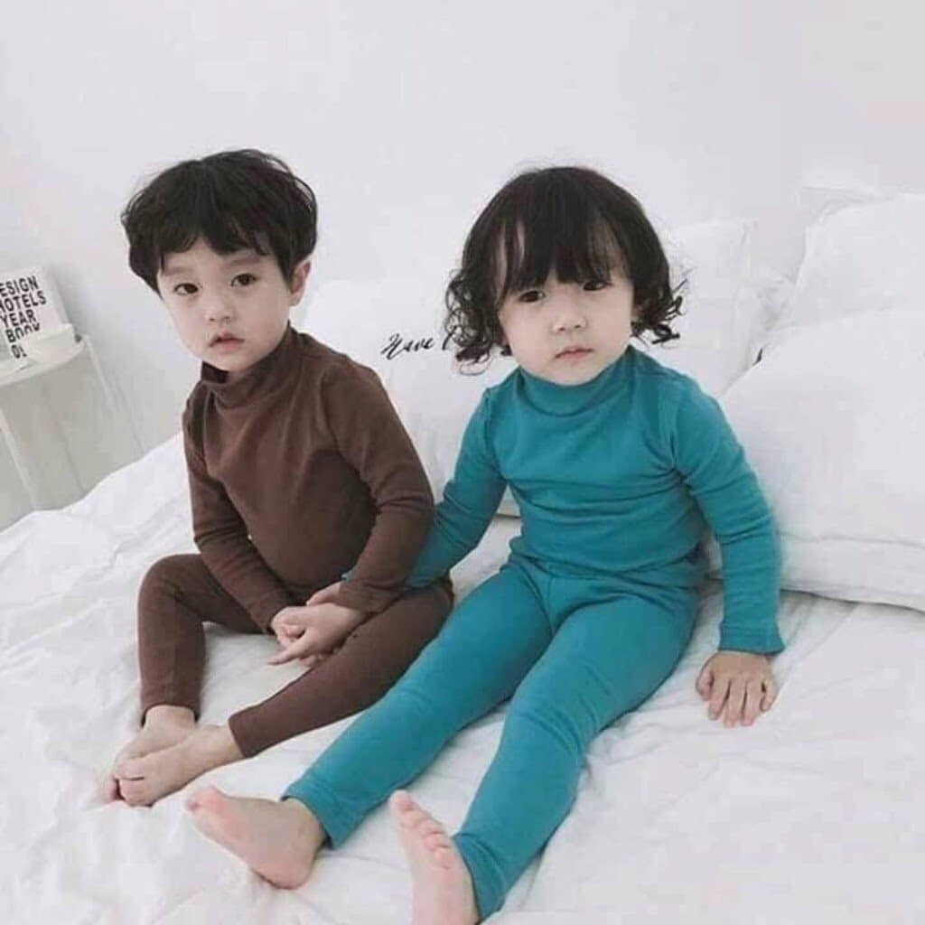 Set bộ coton bozip co giãn 4 chiều cho bé
