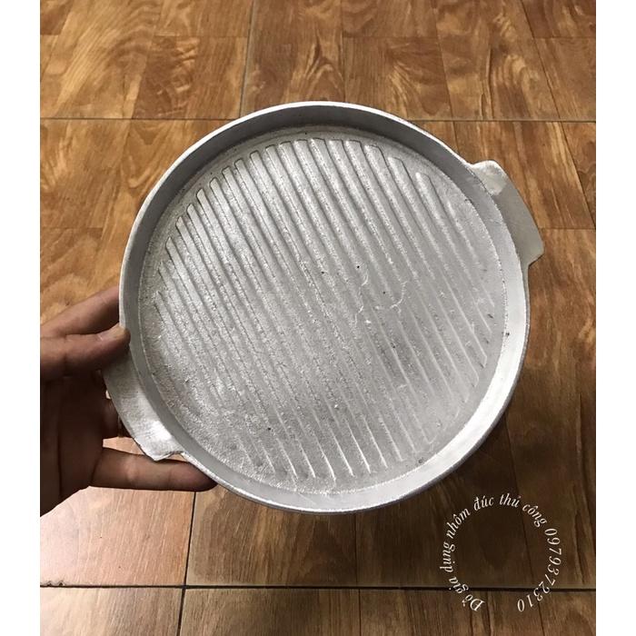 Chảo gang nướng thịt, làm bittet size 22cm, 24cm có kẻ