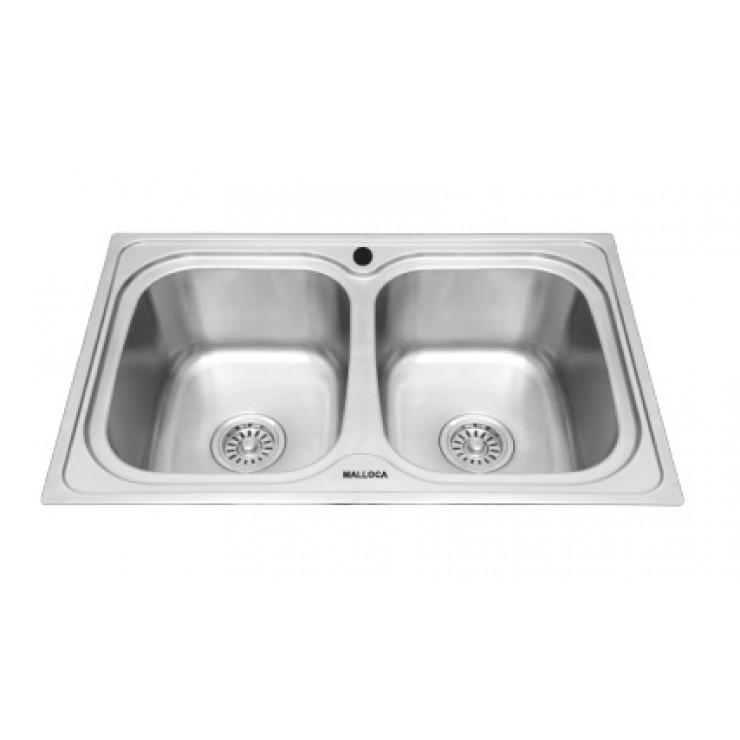 Chậu Rửa Chén Malloca MS 1001 NEW - Inox 304 - Ngang 77.6cm - Hàng Chính Hãng