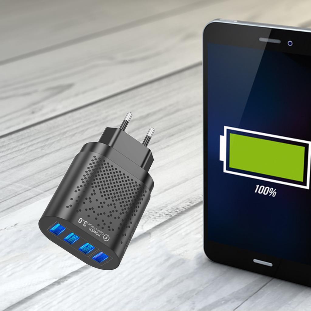 4 USB Ports Hub Wall Charger Power Adapter EU Plug USB Cube Adapter