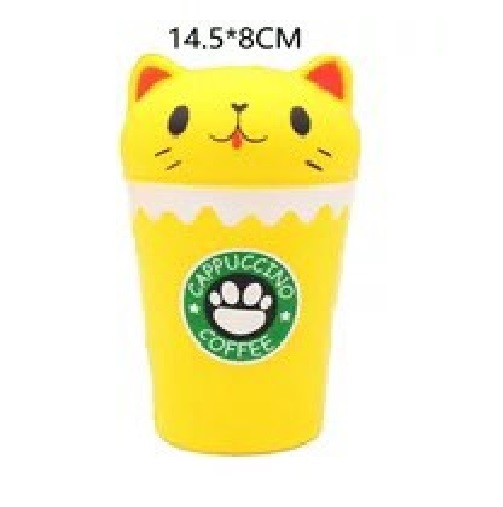 Squishy ly cafe mèo Kitty, squishy chậm tăng mùi thơm dịu nhẹ, đồ chơi cho bé trai và bé gái