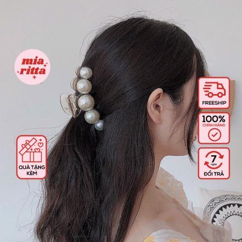 Cặp tóc đính ngọc phong cách Hàn Quốc - Kẹp tóc nữ Hair Claw Clip