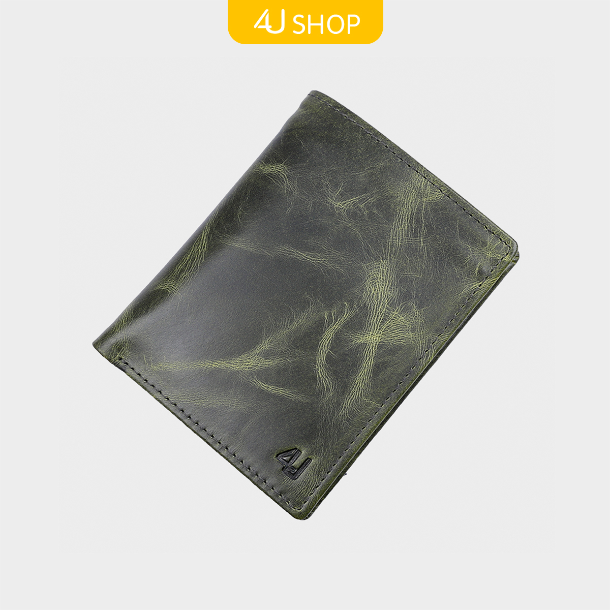 Bóp Ví Nam Da Bò Thật Pull Up 4U Cao Cấp Dáng Đứng Sang Trọng FB243