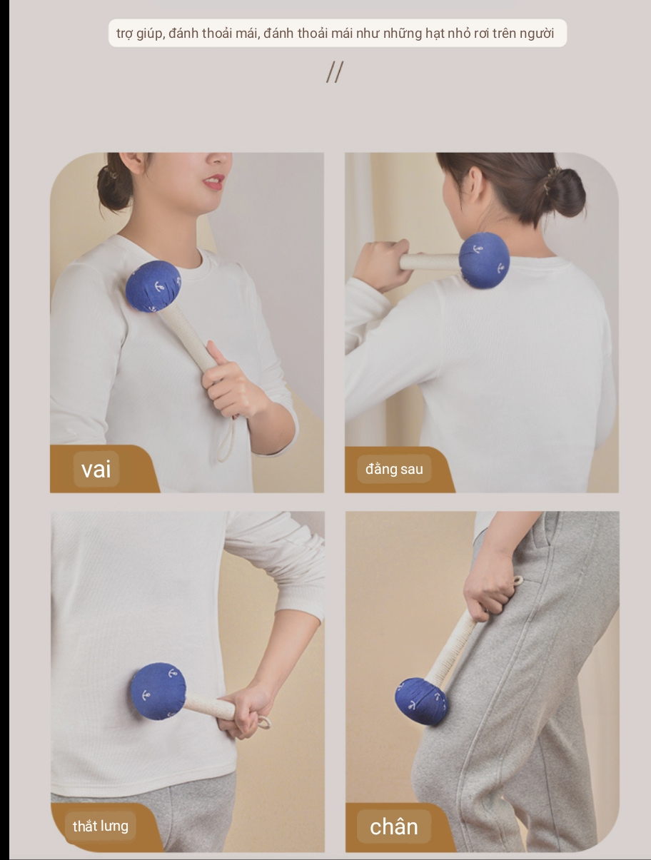 Búa gõ Ngải Cứu Massage đấm Lưng Vai Chăm Sóc Sức Khỏe. Cây đấm lưng ngải cứu trung hoa
