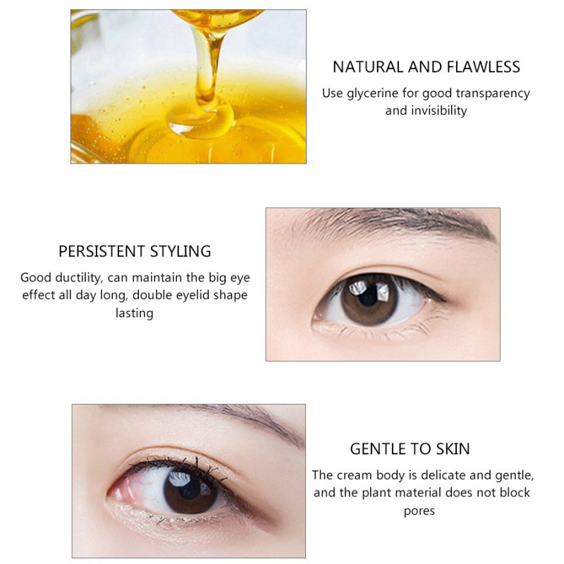 Keo kích mí trong suốt cho làm mắt to không gây vón cục, dễ sử dụng, tiết kiệm thời gian cho makeup