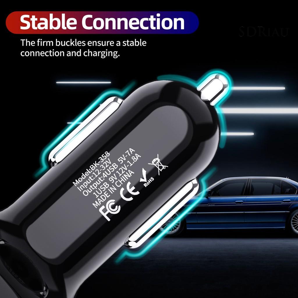 Tẩu Sạc Nhanh Xe Hơi QCDZ 4 Cổng USB 3.0 Tiện Dụng Cho Điện Thoại Di Động