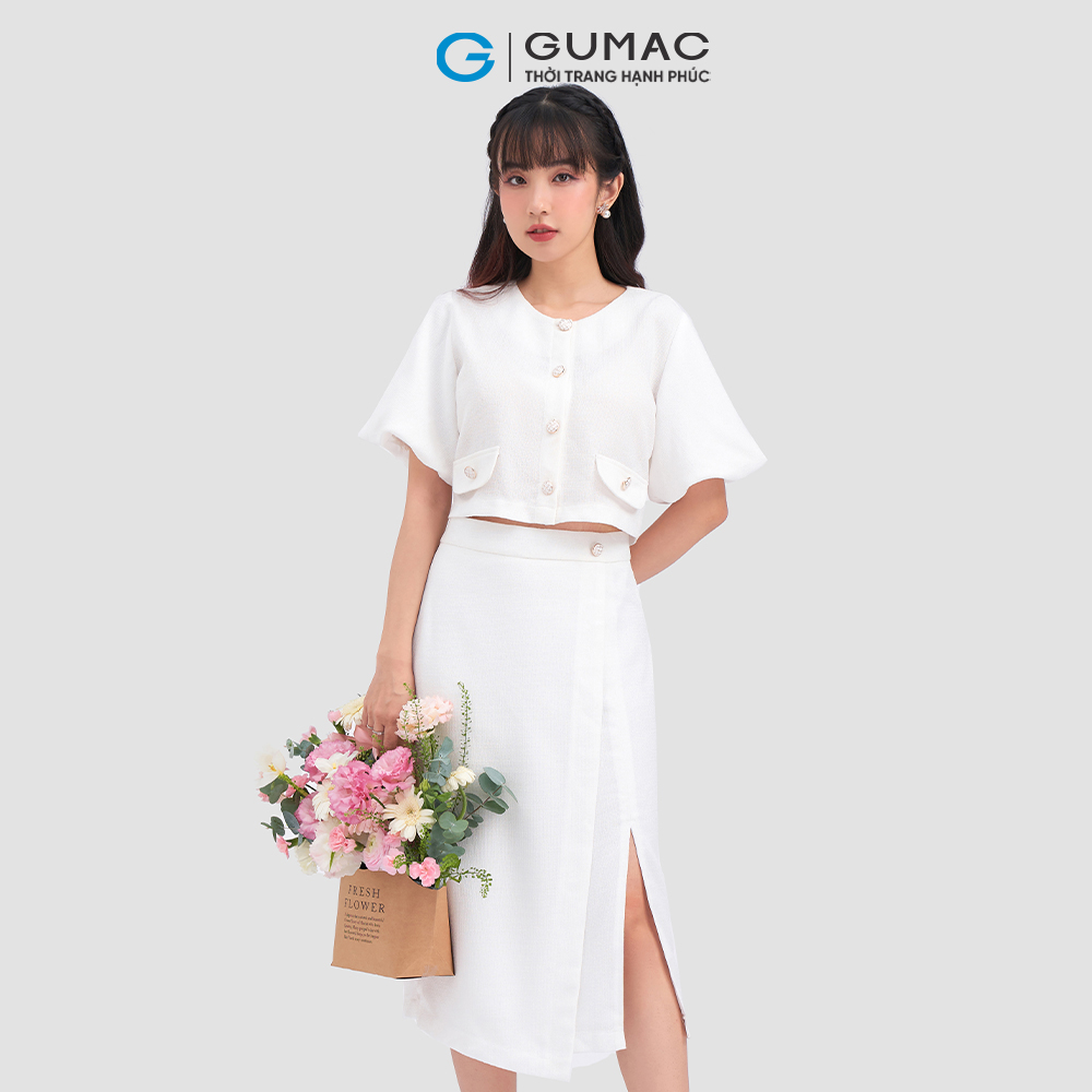 Chân váy đắp tà VC12037 thời trang GUMAC