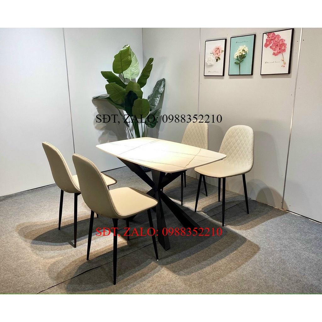 Bộ Bàn Ăn 4 Ghế Mặt Đá Nhập Khẩu
