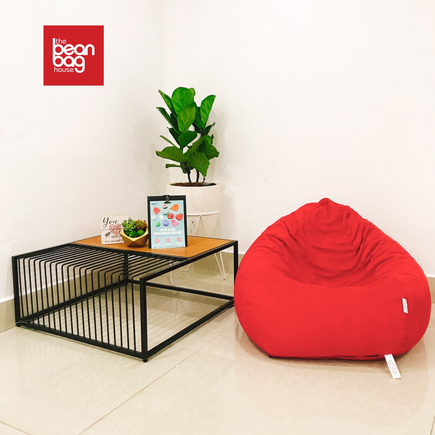 Ghế lười hạt xốp thư giãn dành cho bé The Beanbag House hình giọt nước, xinh xắn, gọn nhẹ dễ di chuyển, màu sắc tươi sáng