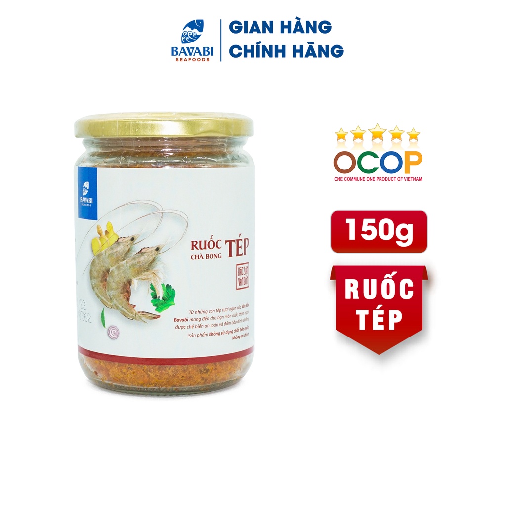 Ruốc Tép BAVABI Hũ 150g Đặc Sản Vân Đồn Quảng Ninh | Thơm Ngon Giàu Dinh Dưỡng