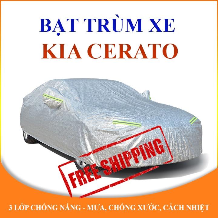 Bạt che phủ xe ô tô 5 chỗ Kia Cerato chống nắng mưa, bạt trùm xe ô tô vải dù 3 lớp chống nóng không thấm nước
