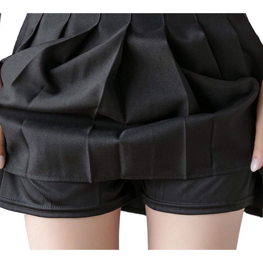 Chân váy xếp ly kaki giãn chữ A dáng ngắn hàng thiết kế loại 1 ( có quần trong)
