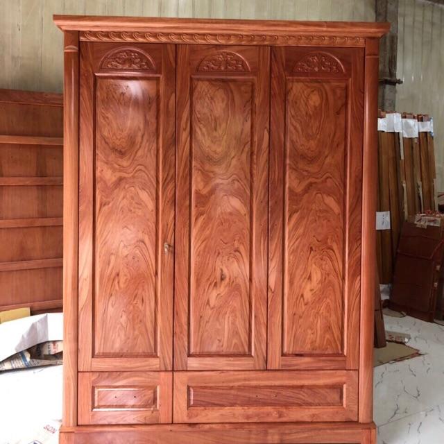 Tủ gỗ hương xám cao cấp 3 cánh
