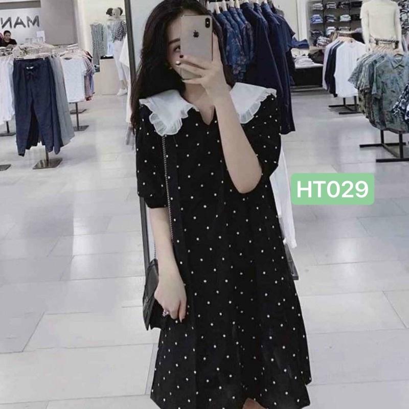 Đầm bầu chấm bi sang chảnh