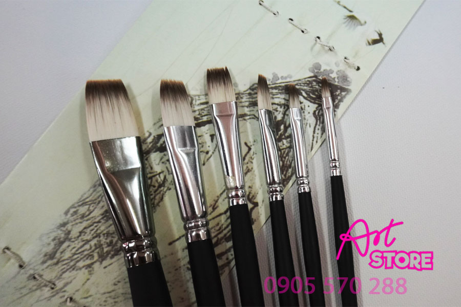 6 cọ LandiBộ series GYL cán đen