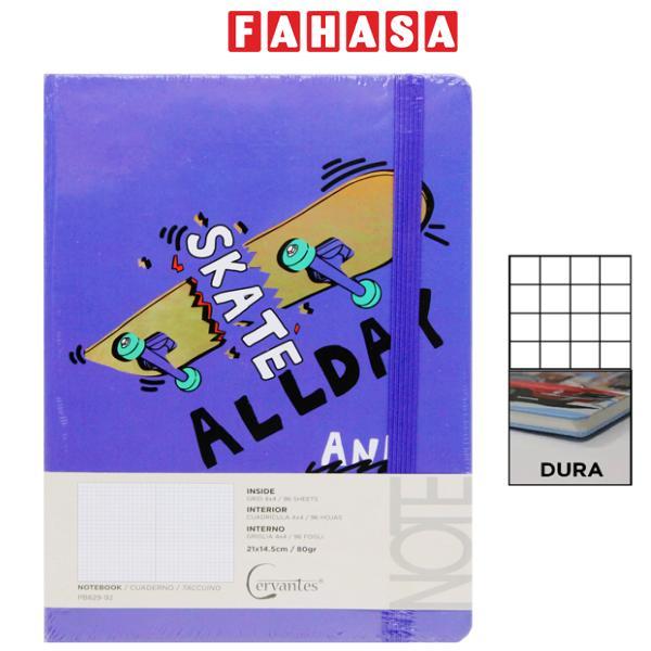 Sổ Ghi Chú Skateboard A5 - Kẻ Ô Vuông - 192 Trang 80gsm - Cervantes PB829-92 - Mẫu 3