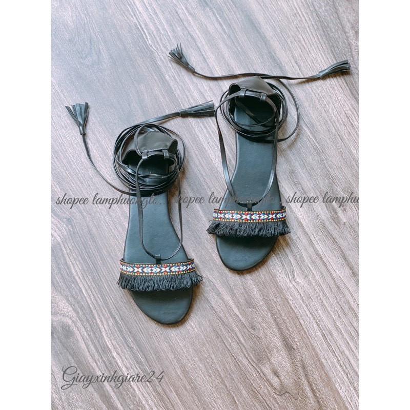 (T.C) Sandal cột dây chiến binh boho vintage