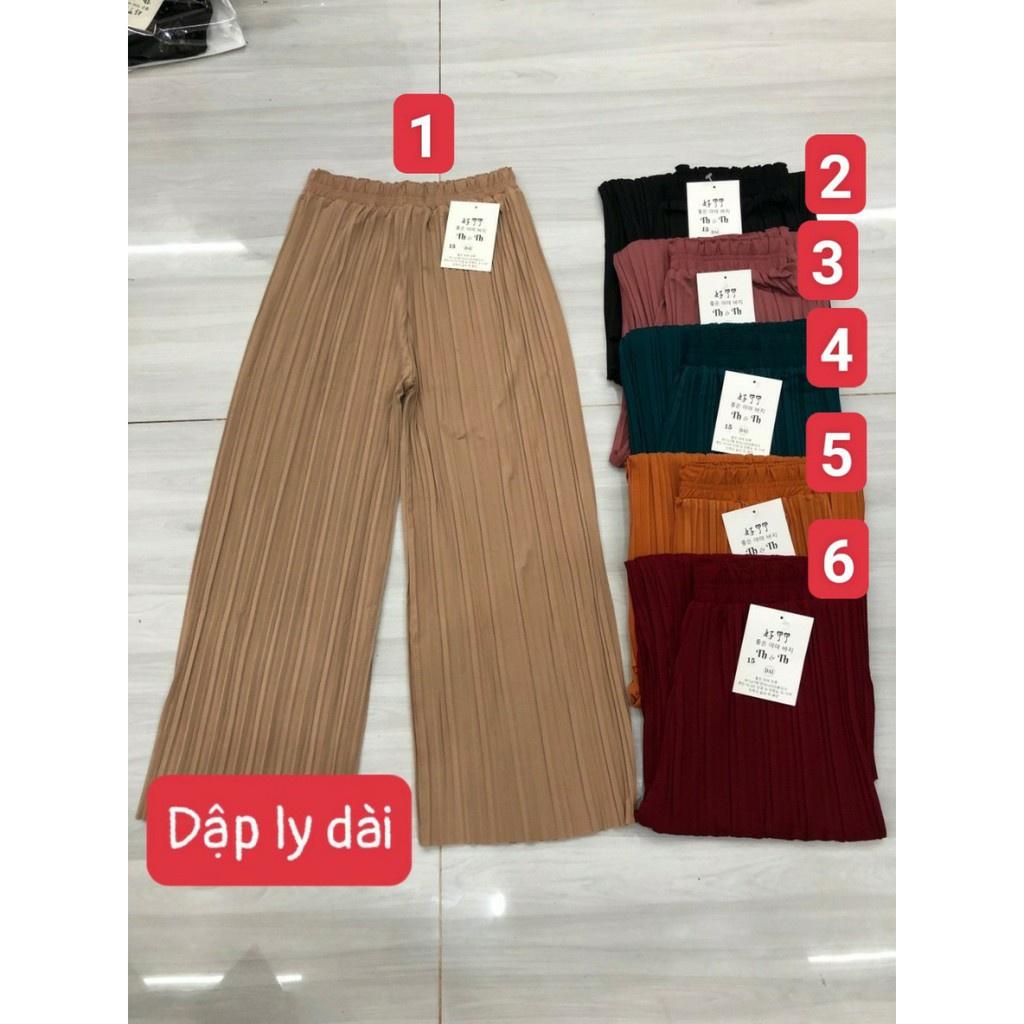 Quần Dài Thun Dập Ly Ống Rộng Vải Đep Cao Cấp Hot - BT Fashion + Hình Thật