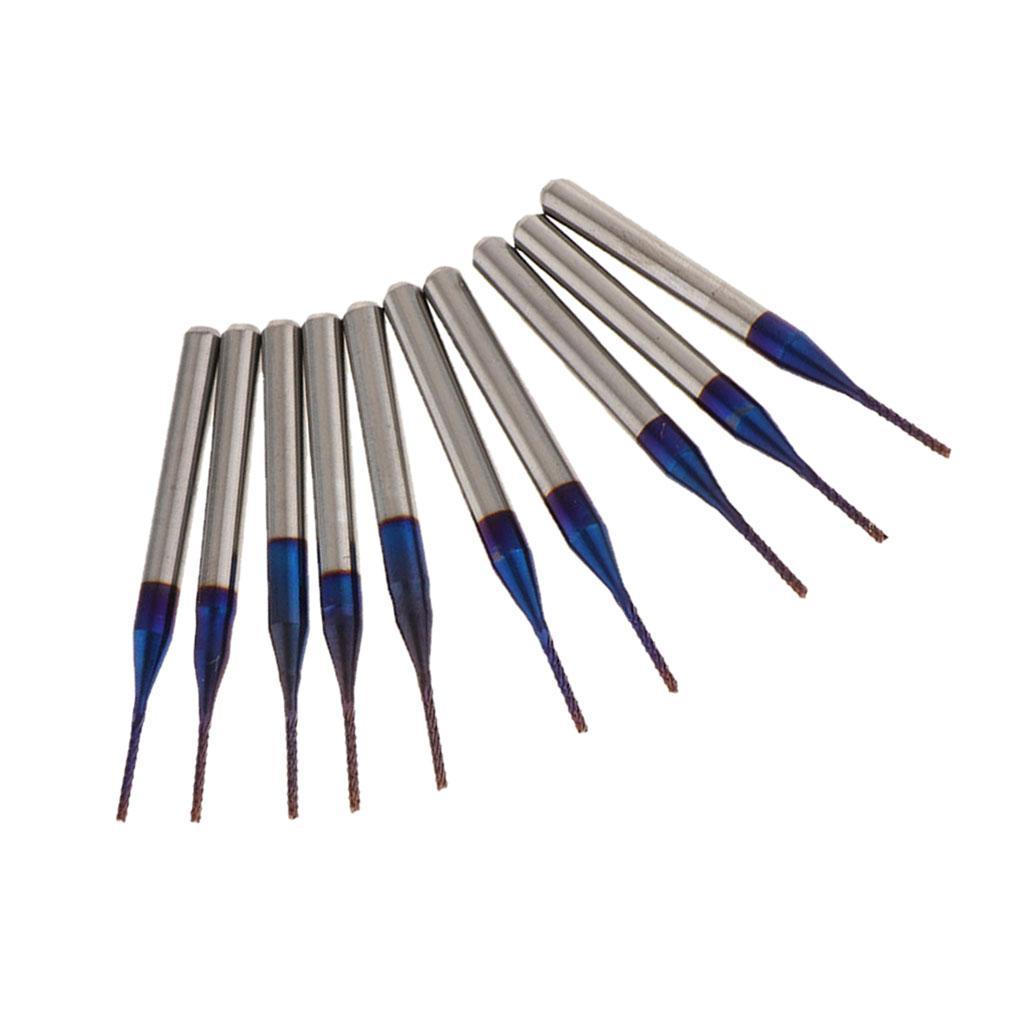 1/8 Shank End Mill Solid Carbide Blue Coated CNC Bit