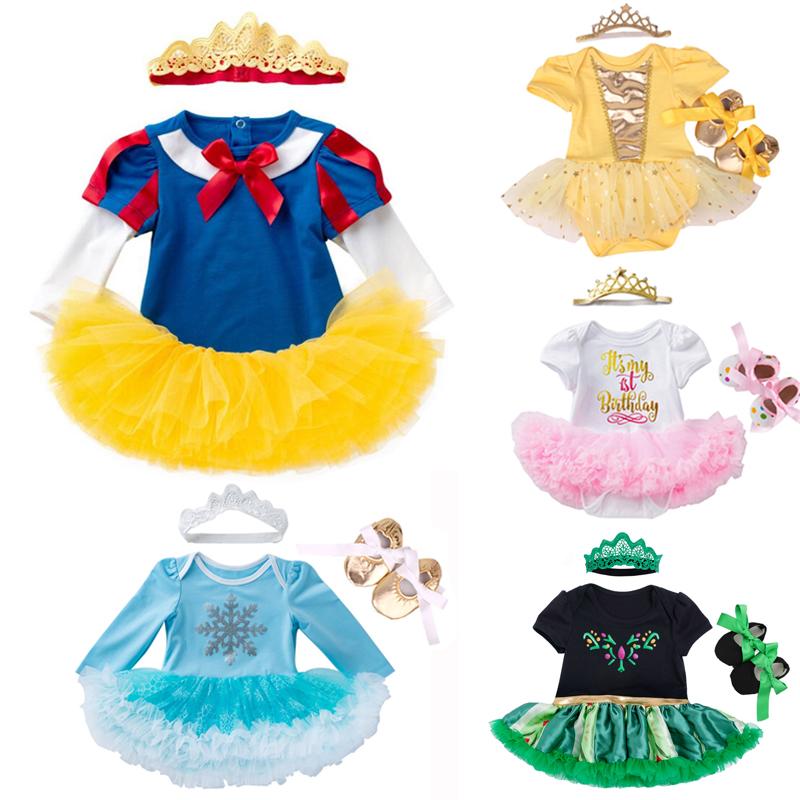 Giáng Sinh Đầu Tiên Sơ Sinh Bé Gái Nơ Romper Áo Liền Quần Áo Minni Đầm Bộ 3 Chiếc Bebe Quần Áo Trẻ Em Trẻ Sơ Sinh Đầm Cho cô Gái