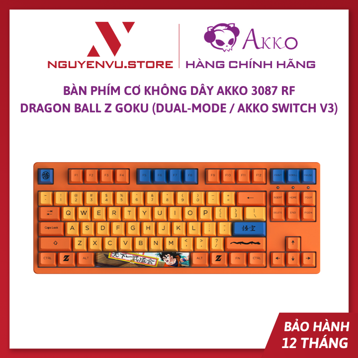 Bàn phím cơ không dây AKKO 3087 RF Dragon Ball Z Goku / AKKO 3108 RF Dragon Ball Z Goku (Dual-mode / AKKO switch v3) - Hàng chính hãng