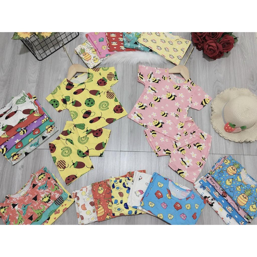Bộ coton hình co giãn 4 chiều cho bé trai bé gái siêu đẹp