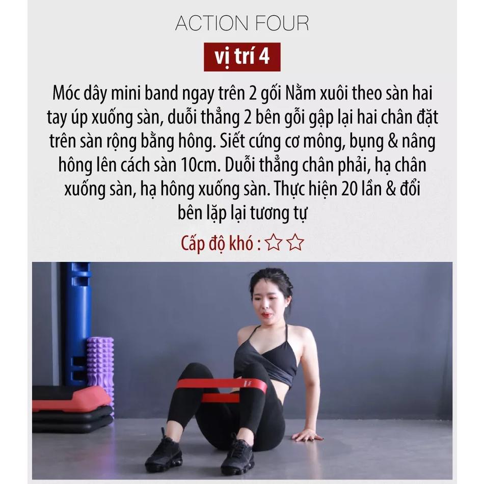 Dây miniband dododios kháng lực tập gym chân mông tay đùi cao su đàn hồi nam nữ