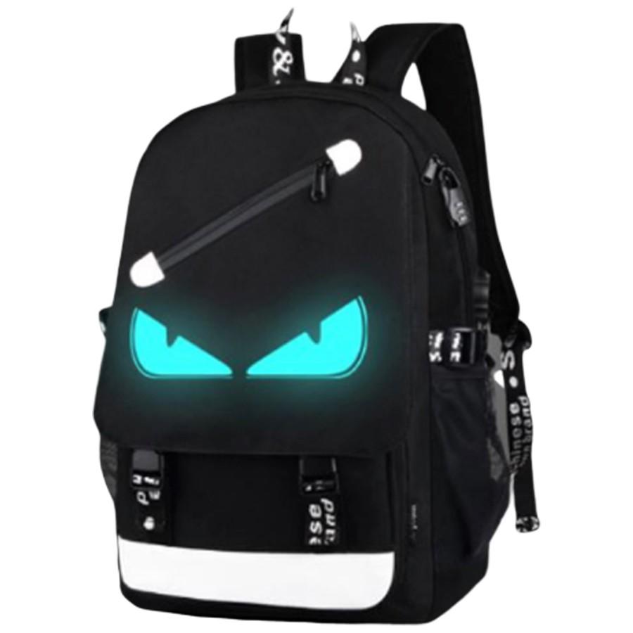 Balo nam nữ thời trang đi học đi chơi phát sáng Ohazo! hình Mắt - TẶNG cáp USB + Khóa số - Cặp đi học HOT nhất 2021