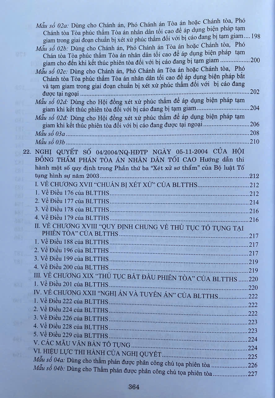 Các Nghị Quyết Của Hội Đồng Thẩm Phán Toà Án Nhân Dân Tối Cao Về Hình Sự Và Tố Tụng Hình Sự Từ Năm 1986 Đến Năm 2024
