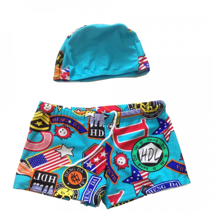 Set Quần + Mũ Bơi Bé Trai Free Size