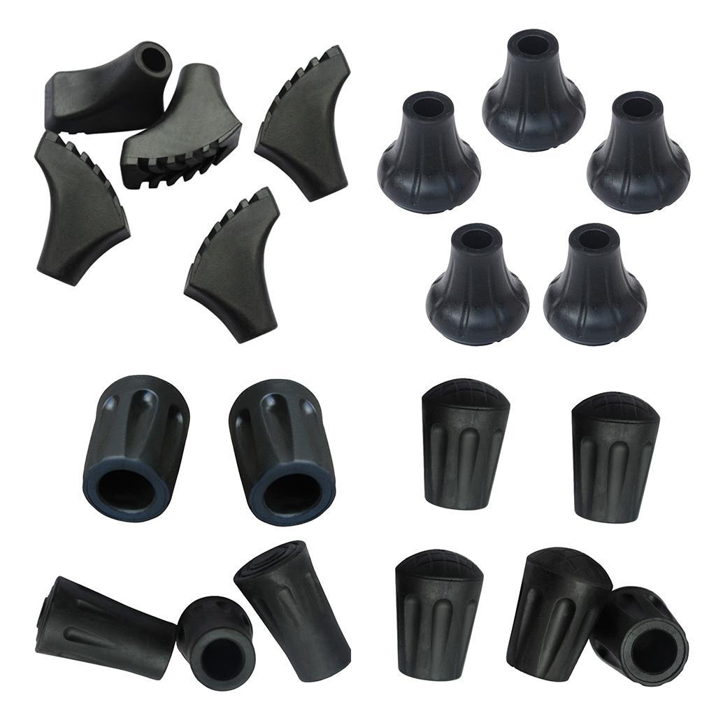 5pcs Trekking Pole Tips Walking Stick Cover Protector Climbing Gear