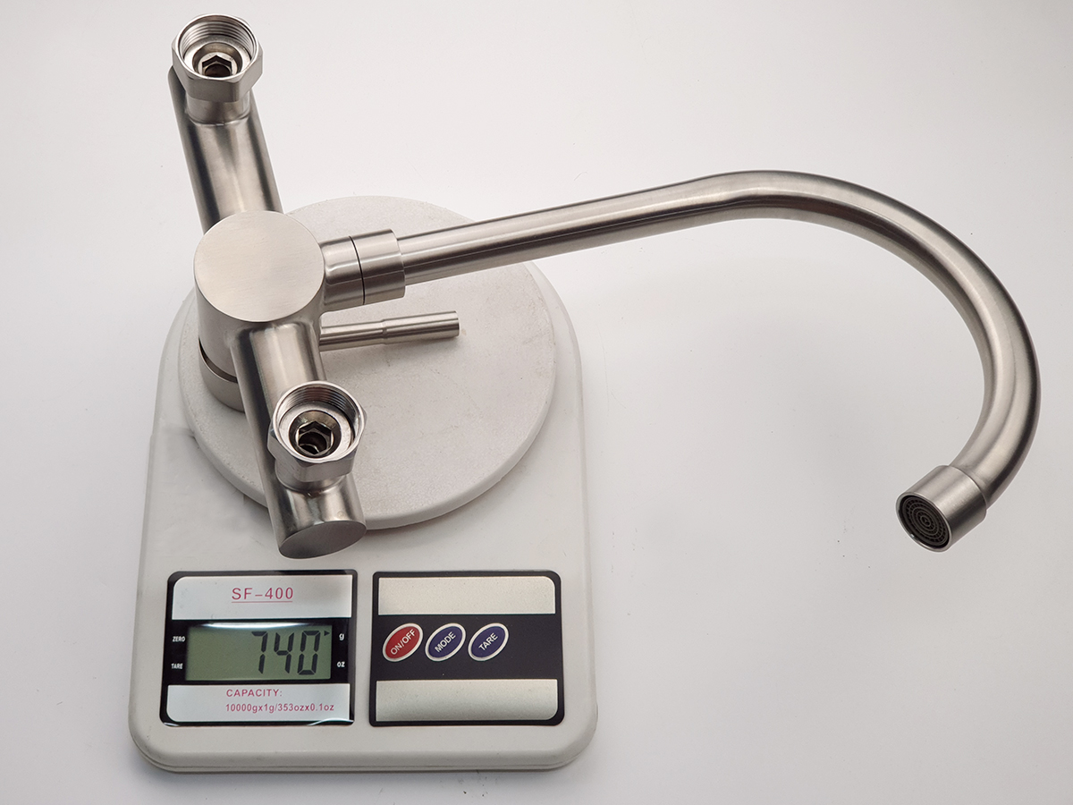 Vòi rửa chén nóng lạnh âm tường Inox SUS 304 Eurolife EL-T018AT